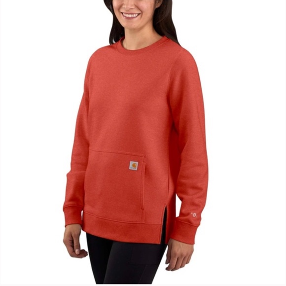 Carhartt Tops - Carhartt Women's Force Relaxed Fit Lightweight Sweatshirt Desert Orange Heather
